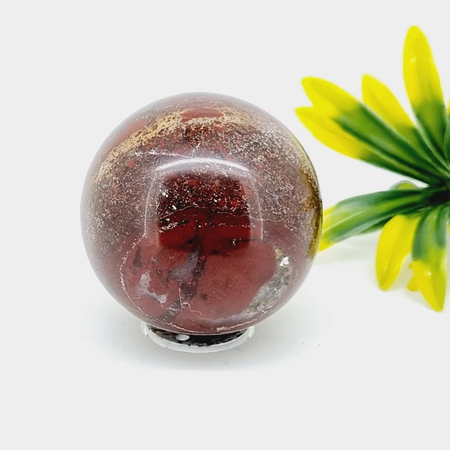 Natural Loose Gemstone Certified 49.80 mm Round Red Jasper Healing Sphere P652