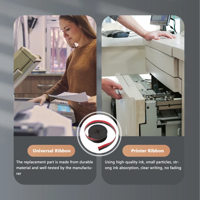 Nastro Per Calcolatrice GR24 - 6 Pezzi, Nero/rosso, Compatibile Con Varie Marche - Foto 5