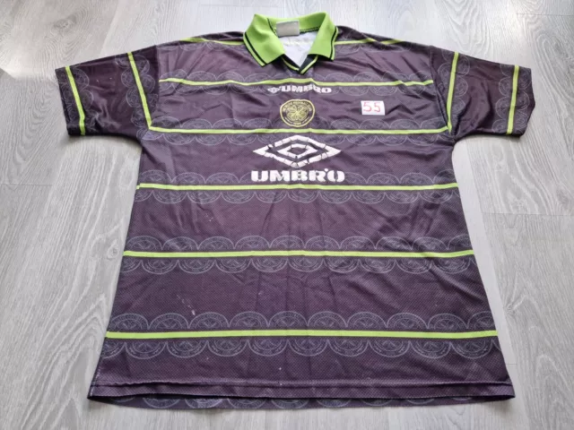 Mens Umbro Celtic Away football shirt 1998 - 1999 Size L