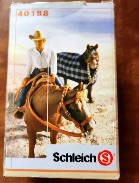 SCHLEICH 40188 Horse Rider Set NEW Western Riding Tack Open Box Retired 2016