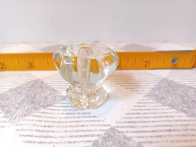 Vintage Clear Glass Ornate Knob Drawer Pull Cabinet Hardware
