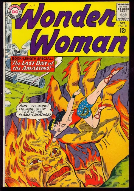 Wonder Woman #149 Nice Silver Age Vintage DC Superhero Comic 1964 FN-