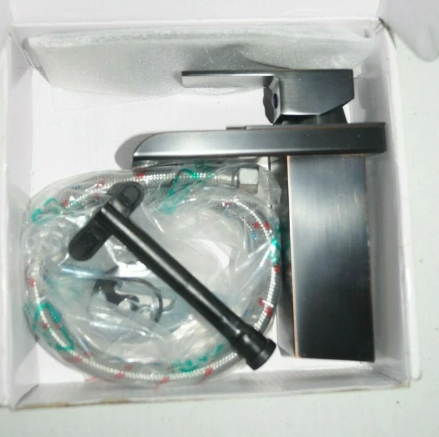 Bathroom Faucet Waterfall for Sink 1 Hole Farmhouse Oil Rubbed Bronze Vanity Si