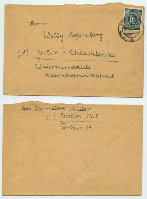 113335 - Beleg - Berlin 14.1.1947 nach Berlin-Schlachtensee