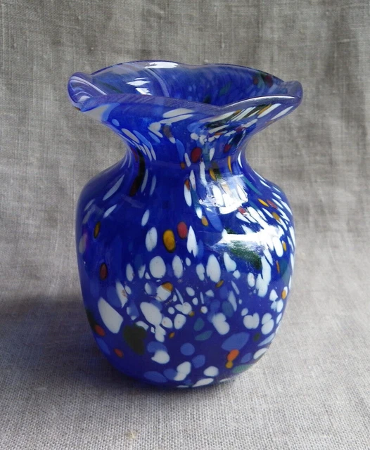 VASE EN VERRE Soufflé Biot Signé EUR 50,00 PicClick FR