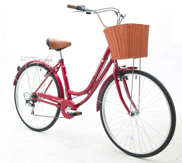 Spring 700c 28'' Wheel Ladies Girls City Dutch Shopper Bicycle Bikes 6 speeds