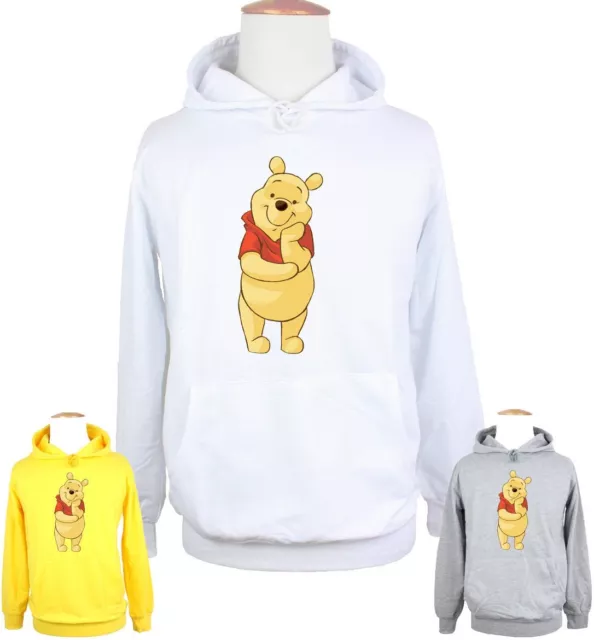 Winnie the Pooh Design Print Sweatshirt Unisex Hoodies Graphic Hoody Hooded Tops