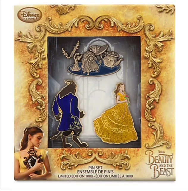 Disney Store La Belle et la Bête film d'action en direct édition limitée ensemble d'épingles Belle