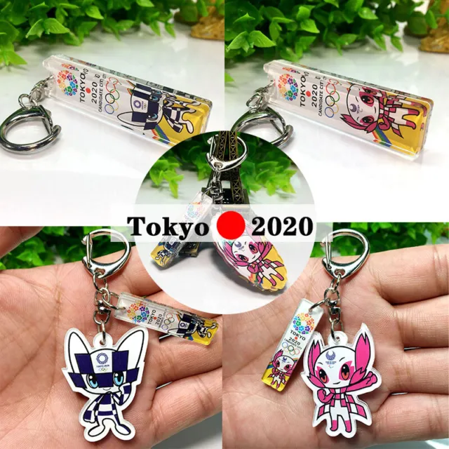 Tokyo 2020 Olympics Keychain Souvenir Miraitowa Someity Acrylic Pendant Keyring