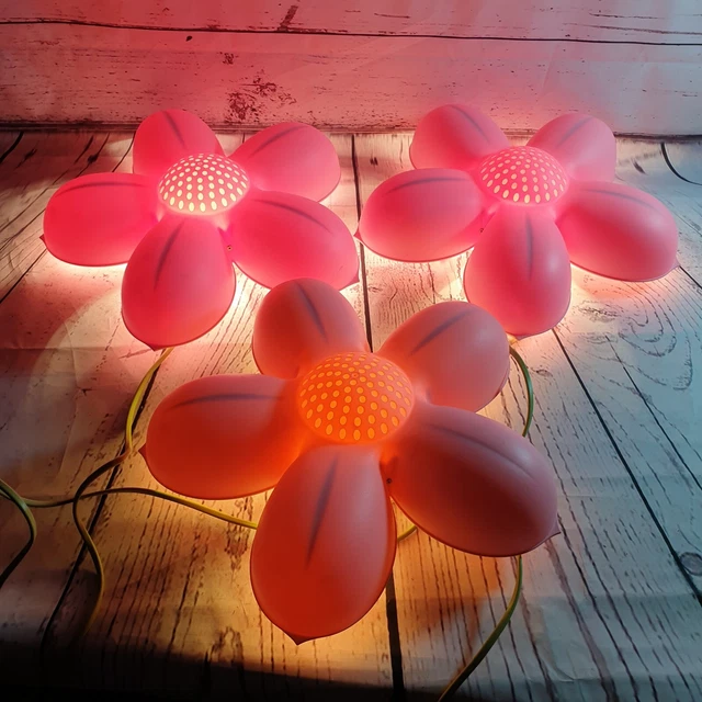 IKEA Smila Blooma Rosa margherita fiore asilo nido/camera da letto luce notturna bambini X3