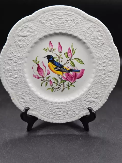 Royal Couldon Baltimore Oriole Plate Made England Design By Henry A Pausch