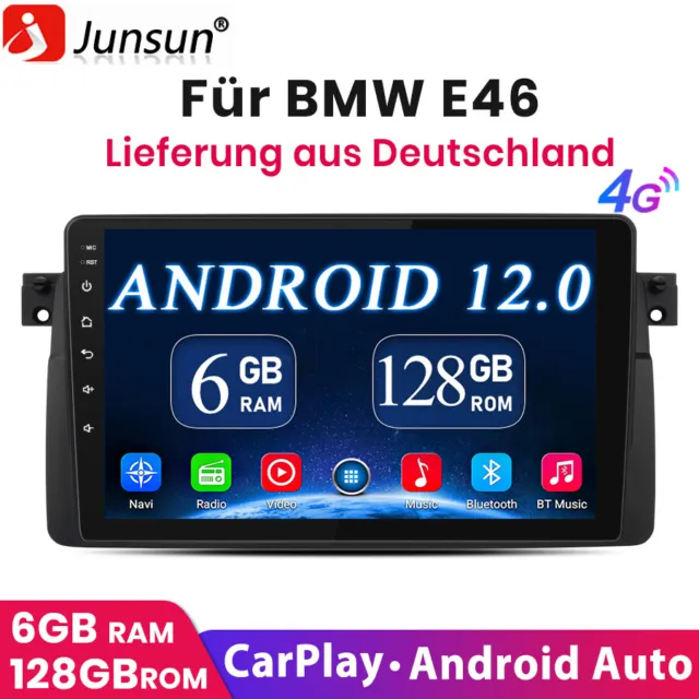Junsun Android 12 Autoradio Octa Core 6+128G GPS Navi für BMW E46 Rover 75 MG ZT