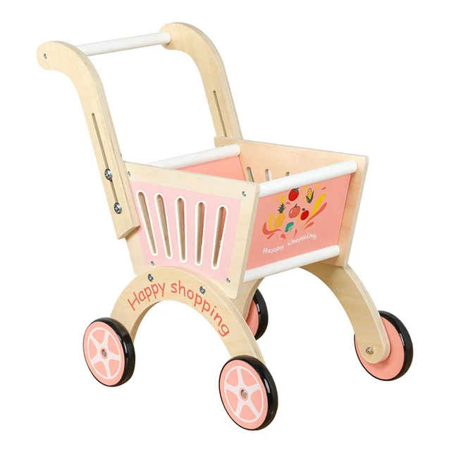 Chariot de courses pour enfants - JANSHOP - Bleu - 39x31x49 cm - 3 en 1 - Lampe LED