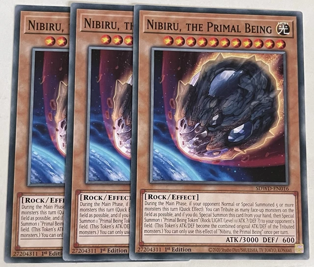 Nibiru The Primal Being Yugioh Ultra Rare MP22-EN261 Yugioh Card Yu-Gi-Oh!  Nibiru, The Primal Being - 3x Ultra Rare MP22-EN261 Playset Near Mint 3x  Nibiru Card Near Mint Yugioh Under 1