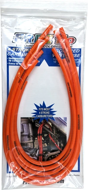 FreeFlo 4-Stroke Carb Vent Hose Kit - Orange Free Flo CV4OR