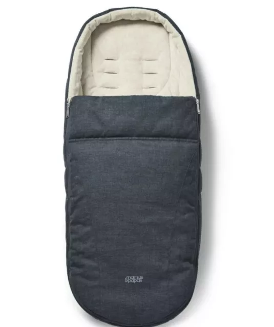 Mamas & Papas Ocarro Fußmuff - Marineblau Flanell Signature Edition