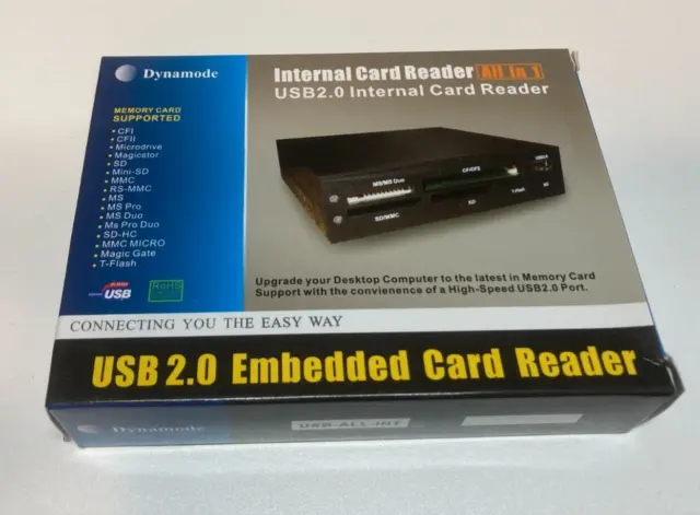 Dynamode USB 2.0  Internal Card Reader 6-Slot Internal All-in-One Card &  Screws