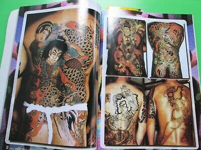 Tatuaje Arte Corporal Colores Fotos Menú 8 Páginas 6x9 Impermeable Tradición Japón Yakuza