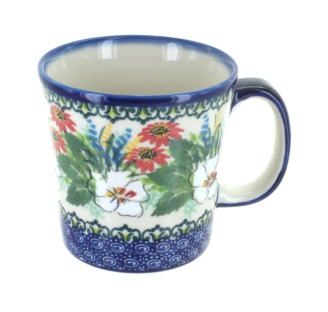 Blue Rose Polish Pottery American Glory Coffee Mug