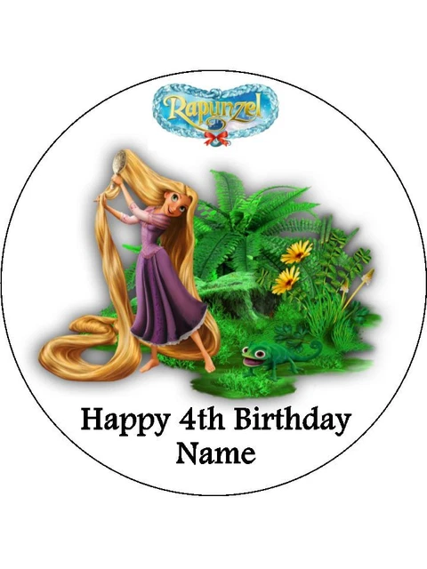 TANGLED RAPUNZEL CAKE Topper Edible Wafer Birthday Cake & Cupcake ...