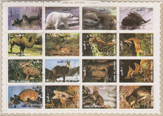 Wildtiere Umm AL Qiwain gestempelt 7340