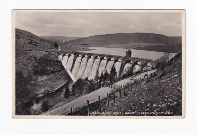 Real Photo Postcard, Craig Goch Dam, Elan Valley, Rhayader, Wales