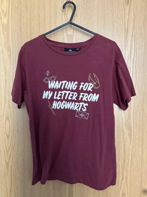 Harry Potter Primark Waiting for my letter from Hogwarts - brown T-shirt - S