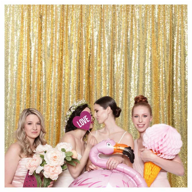 Glitter Sequin Backdrop Photo Booth Curtain Photography Background Wedding Party