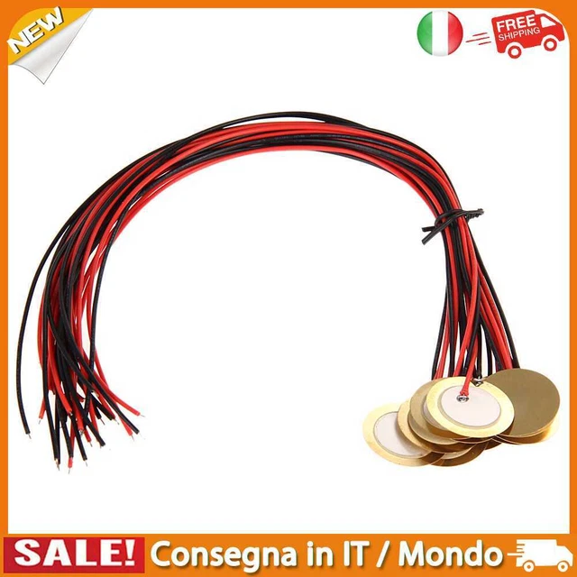 IT 12pc 27mm Piezos With Leads - Pickup per chitarra Box per chitarra Trigger pe