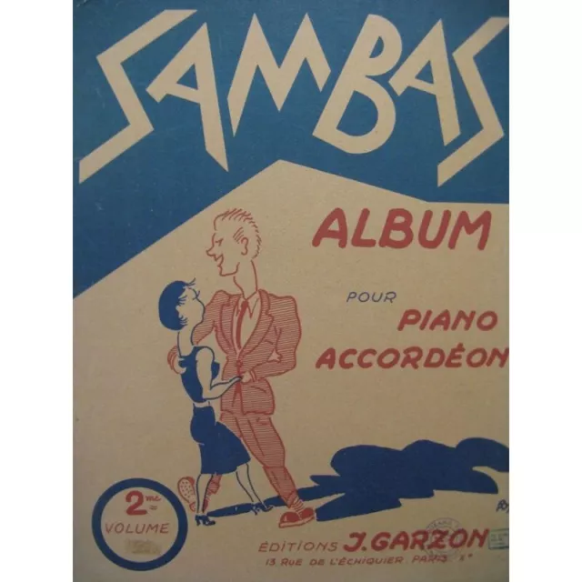 Sambas Album 2e Volume 12 pièces Piano ou Accordéon 1951