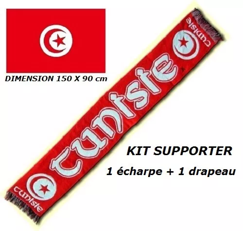 Scarf + Flag Tunisia Football Jersey Flag Fahne Flag Scarf Bufanda