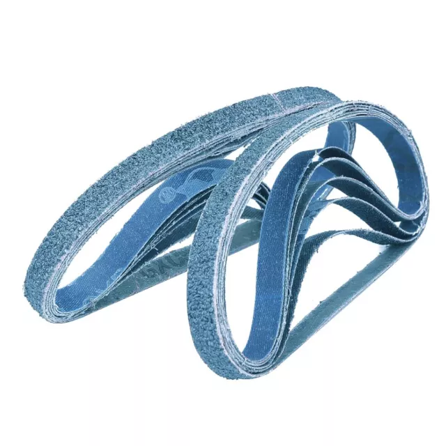 1/2 Inch X 18 Inch Sanding Belts 4 each of 40/60/80/120 Grits Blue Belt Sande...