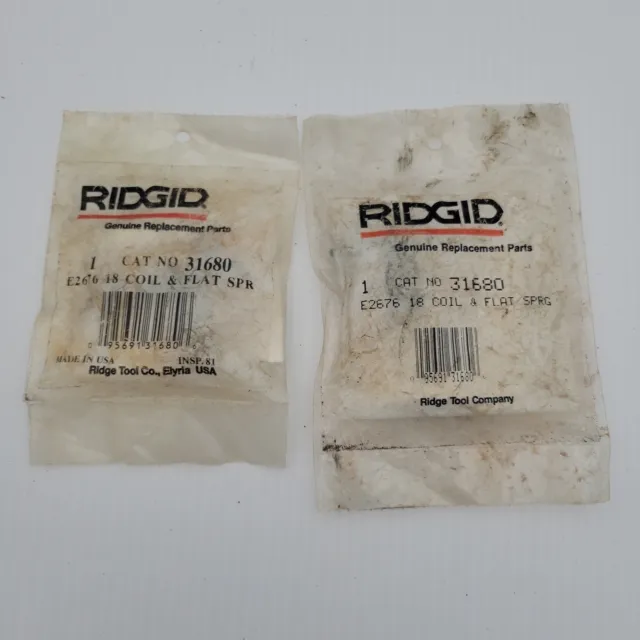 Ridgid 31680 Coil/Flat Spring Assy,For 4A500 Wrench (Lot Of 2)