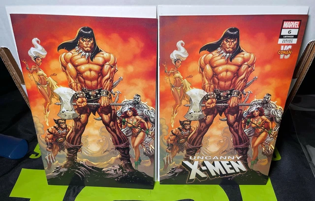 X-Men #6 Conan J Scott Campbell Virgin Variant Red Cover Lot NM