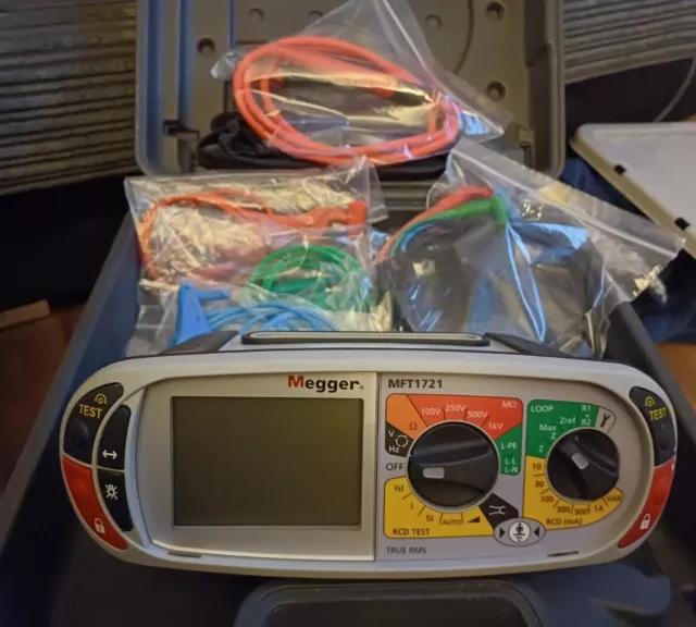 Megger mft 1721 Multifunction Tester With Leads And 12month CAL Great Condition 2