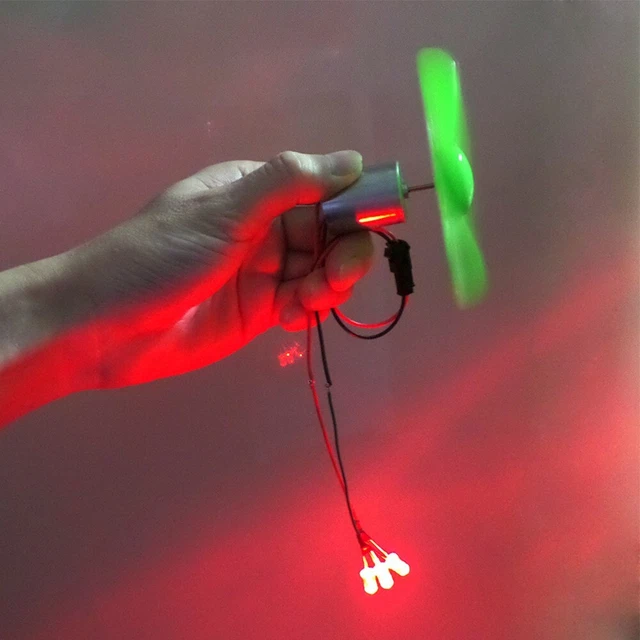 Modello Turbina Eolica Verticale 10W Fai Da Te - Con Luci LED, Per Esperimenti Scientifici