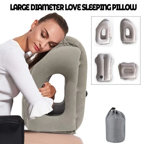 Air Cushion Travel Pillow for Airplane Office Nap Rest Neck Head Chin Inflatable