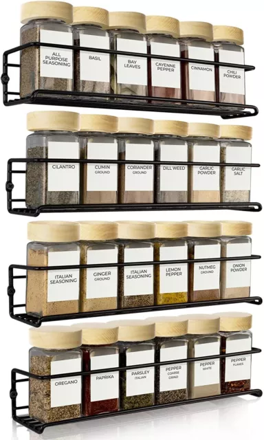 Space Saving Spice Rack Organizer - Set of 4 Hanging Racks - L1.19