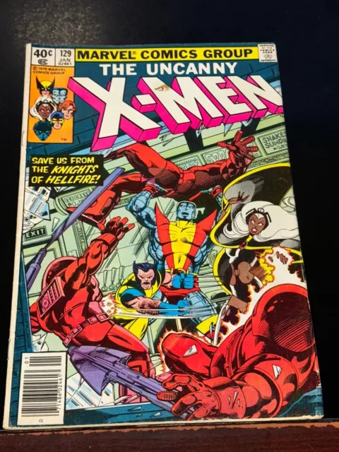 1980 UNCANNY X-MEN #129 1st appearance KITTY PRIDE & EMMA FROST Very Good- VG-
