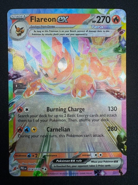 2025 Pokemon Prismatic Evolutions Flareon Ex 14 6 04 Picclick Uk