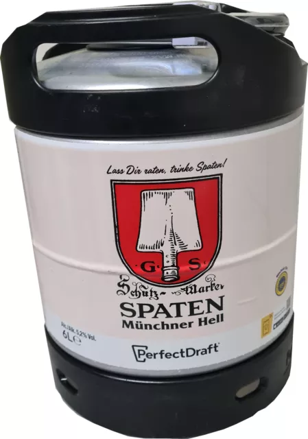 Spaten Münchner Hell Perfect Draft Mehrweg6 Liter Fass  5,2 % vol. Mehrwegpfand