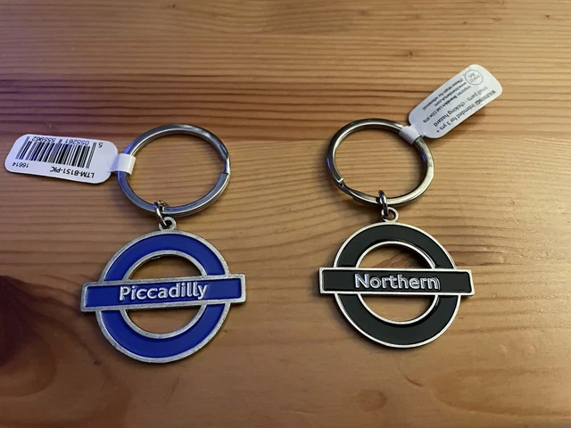LONDON UNDERGROUND NORTHERN Line & Piccadilly Line Key Rings £14.99 ...