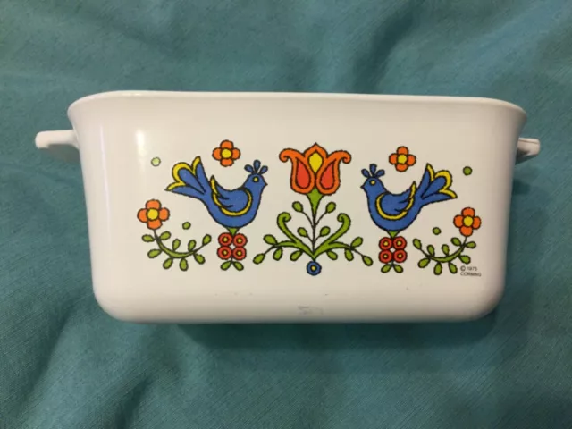 Corning Ware ~ 1 1/2 Qt P-4-B Rectangular Country Festival Blue Birds ~ NO LID