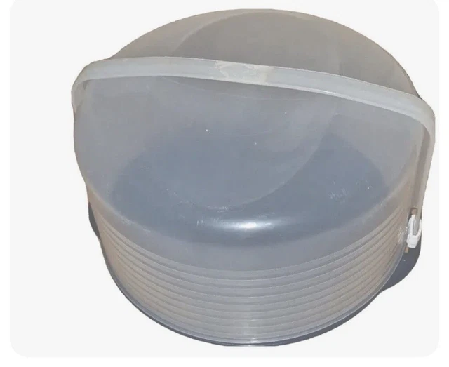 tupper rund hoch TUPPERWARE C97 WIENER Walzer Tortenbehälter Kuchenbehälter Rund hoch Blau tupper EUR 38,99