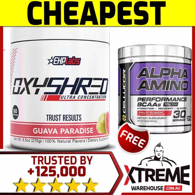 Ehp Labs Oxy Shred 60 Srv// Ehplabs Fat Burning Weight Loss Oxyshred Thermogenic