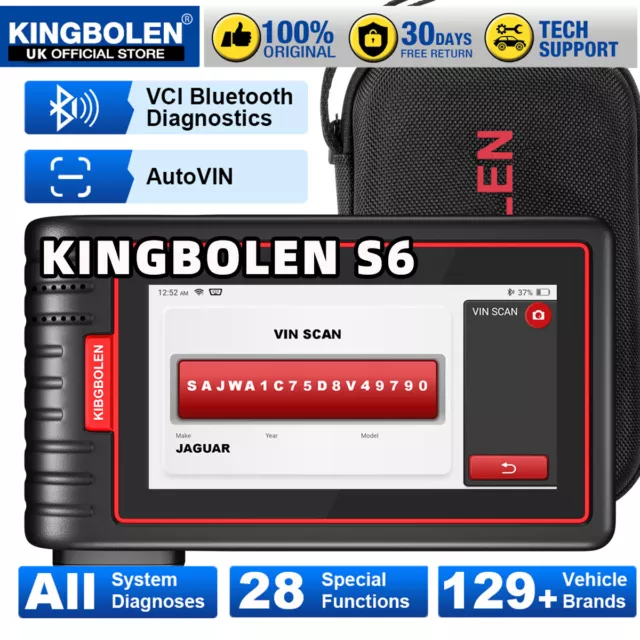 KINGBOLEN S6AD800 BT Car Diagnostic Tools Auto VIN OBD2 Scanner FULL SYSTEM TPMS