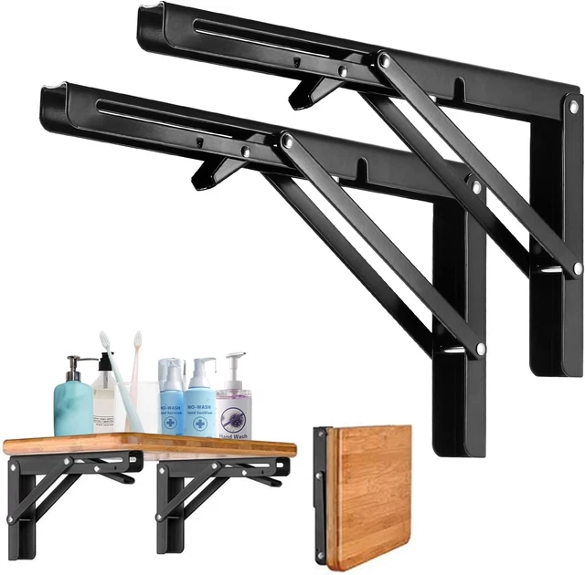 Klappkonsole 45cm Edelstahl - 2 Stück Faltbare Wandregale Bis 100kg