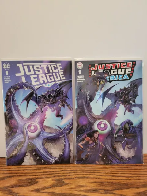 Justice League #1 - Clayton Crain Variant Set Homage Trade + Secret Trade Cover