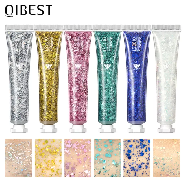 Eyeshadow Glitter Gel Cream Nail Hair Body Face Glitter Gel Art Flash Sequins,AU 3