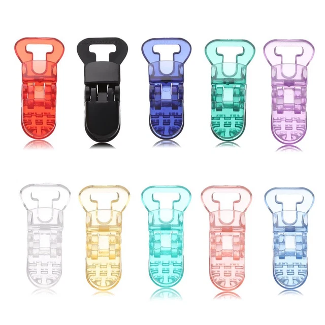 Chupete de cadena clips soporte chupete insignias artesanías hebillas pezones abrazadera